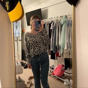 Cheetah Print Long Sleeve Top